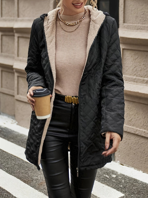 Manteau D’Hiver Doublé Pour Femme | Zippé