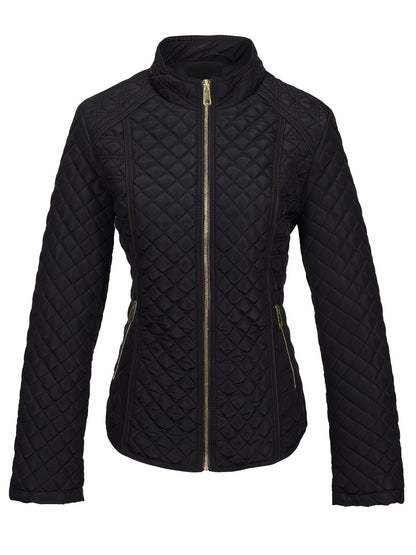 Veste Doudoune Matelassée Avec Fermeture Éclair Pour Femme | Hiver
