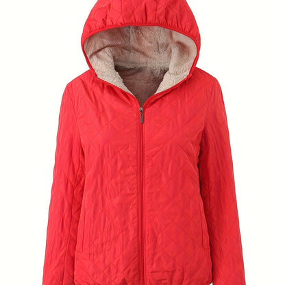 Veste Matelassée À Capuche Pour Femme | Avec Fermeture Éclair