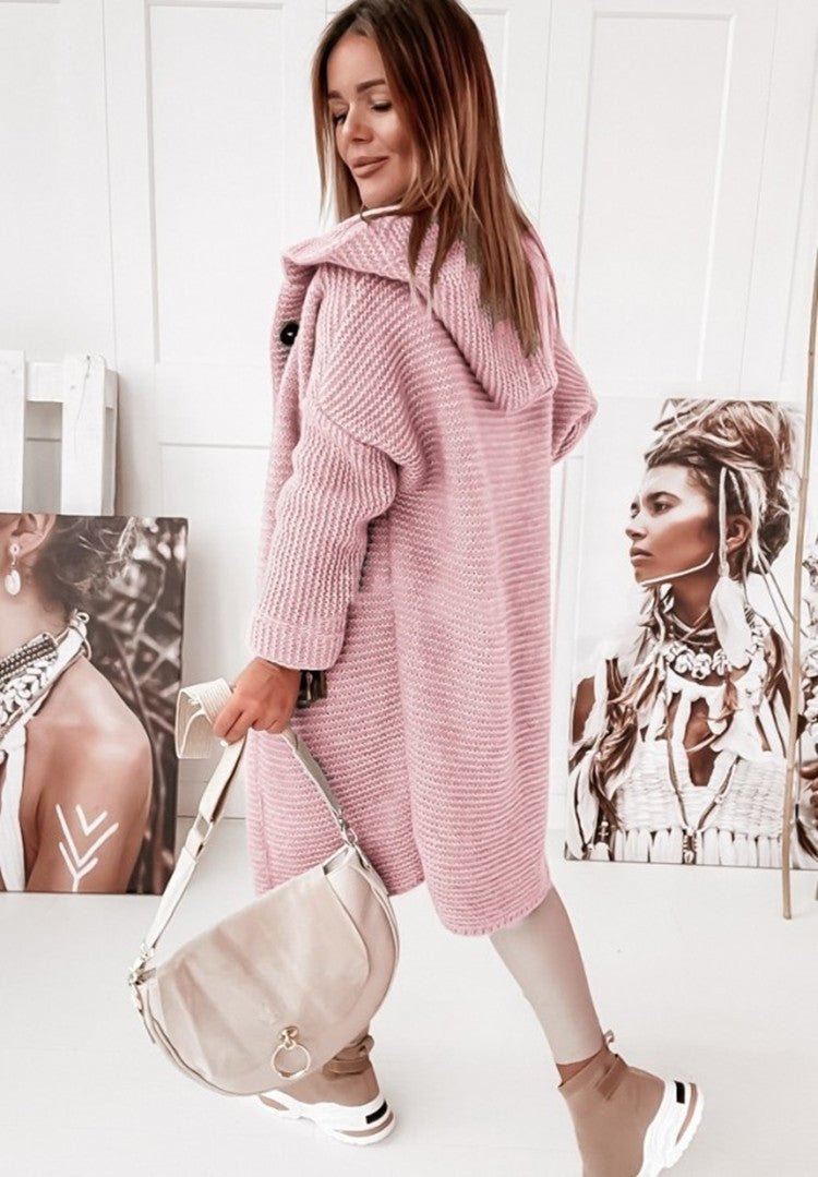 Cardigan Décontracté À Capuche Pour Femme | Manches Longues