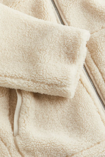 Manteau En Peluche À Col Montant Pour Femme | Hiver