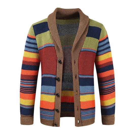 Cardigan Boutonné En Maille À Col En V Pour Homme | Manches Longues