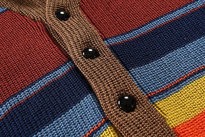 Cardigan Boutonné En Maille À Col En V Pour Homme | Manches Longues