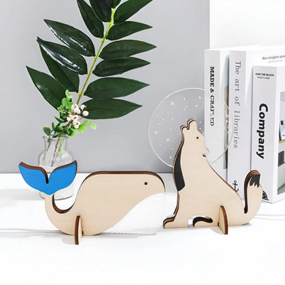 Lampe De Table En Bois Pour La Maison | Animal Décoratif
