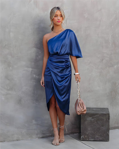 Robe De Fête À Une Épaule Pour Femme | Midi
