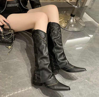 Bottes Pour Femme À Bout Pointu | Hauteur Genou