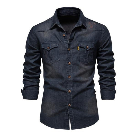 Chemise Homme Décontractée À Manches Longues | Détail Poche