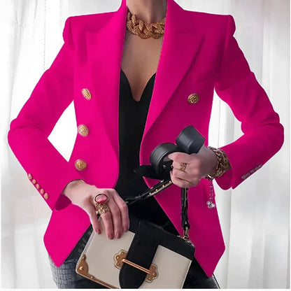 Blazer Moderne À Boutons Pour Femme | Col À Revers