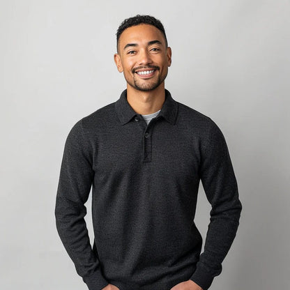 Polo En Tricot Pour Homme | Manches Longues