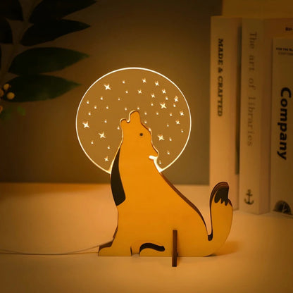 Lampe De Table En Bois Pour La Maison | Animal Décoratif
