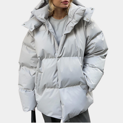 Veste Doudoune D’Hiver Pour Femme Avec Capuche | Manches Longues