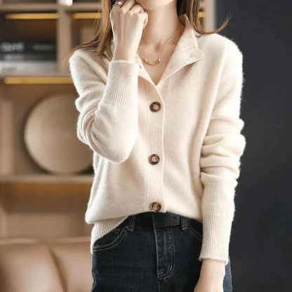 Cardigan D'hiver À Manches Longues Pour Femme | Ouverture Sur Le Devant