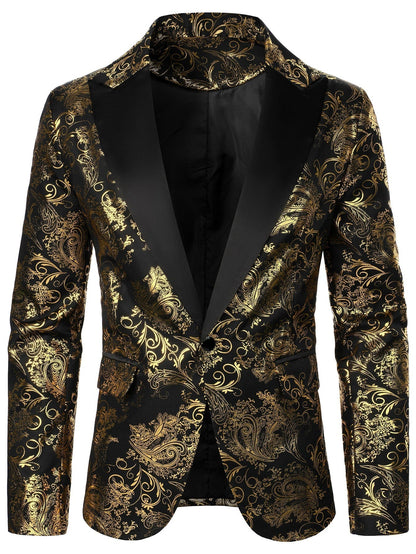 Blazer De Smoking Fleuri Pour Homme Pour Les Fêtes | Shiny