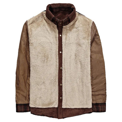 Veste À Carreaux Tendance Avec Poches Poitrine Pour Homme | Hiver