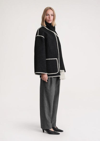 Manteau D’Hiver Luxueux Pour Femme | Avec Écharpe