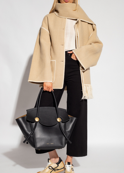 Manteau D’Hiver Luxueux Pour Femme | Avec Écharpe