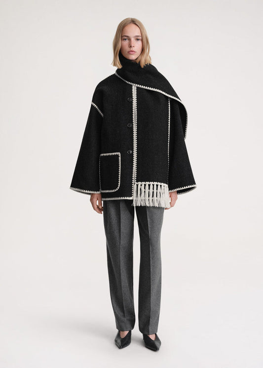 Manteau D’Hiver Luxueux Pour Femme | Avec Écharpe