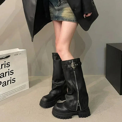 Bottes À Plateforme Pour L'hiver | Talon Carré