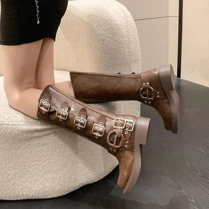 Bottes Hautes Tendance Pour Femmes Avec Boucle | Hiver