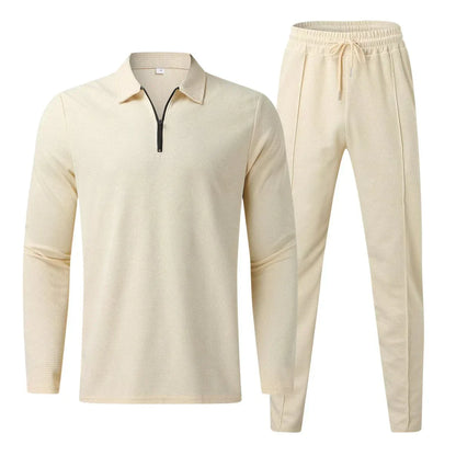 Survêtement 2 Pièces À Col Zippé Pour Homme | Manches Longues