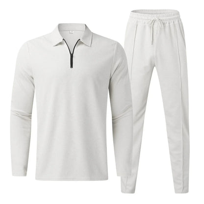 Survêtement 2 Pièces À Col Zippé Pour Homme | Manches Longues