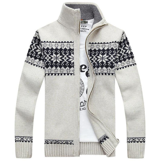 Pull De Noël Pour Homme Avec Flocon De Neige | Zippé