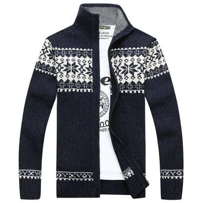 Pull De Noël Pour Homme Avec Flocon De Neige | Zippé