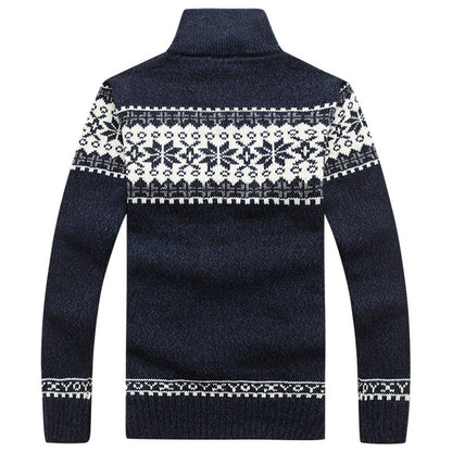 Pull De Noël Pour Homme Avec Flocon De Neige | Zippé