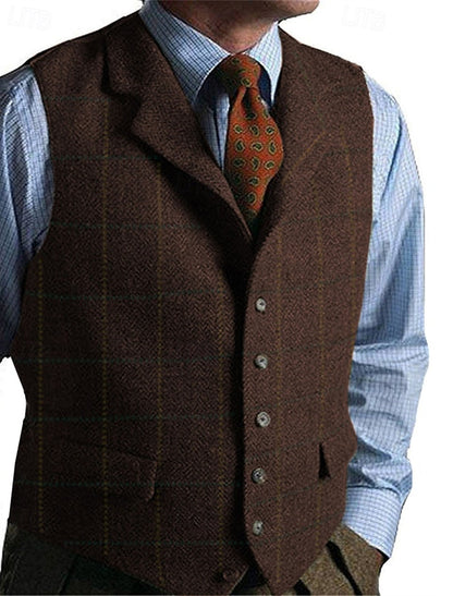 Gilet À Carreaux Pour Homme | Sans Manches