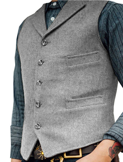 Gilet Boutonné Pour Homme | Sans Manches