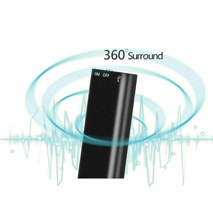 Enregistreur Vocal Enregistreur Audio Dispositif D’enregistrement Plus Petit Enregistreur Audio Caché | Noir