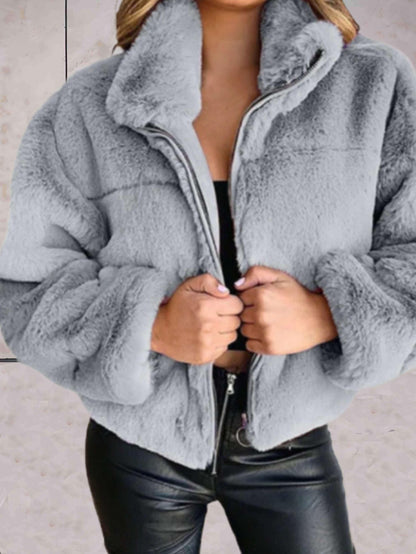 Veste D’Hiver Pour Femme Avec Fermeture Éclair | Courte