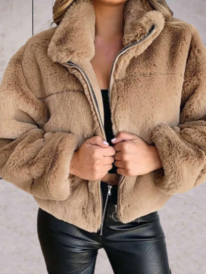 Veste D’Hiver Pour Femme Avec Fermeture Éclair | Courte