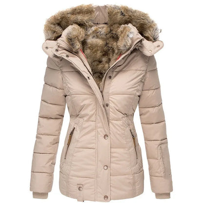 Veste D’Hiver Pour Femme Avec Col Et Fourrure | Manches Longues