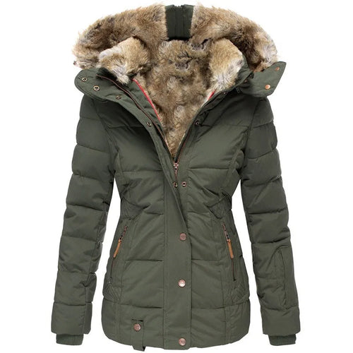 Veste D’Hiver Pour Femme Avec Col Et Fourrure | Manches Longues