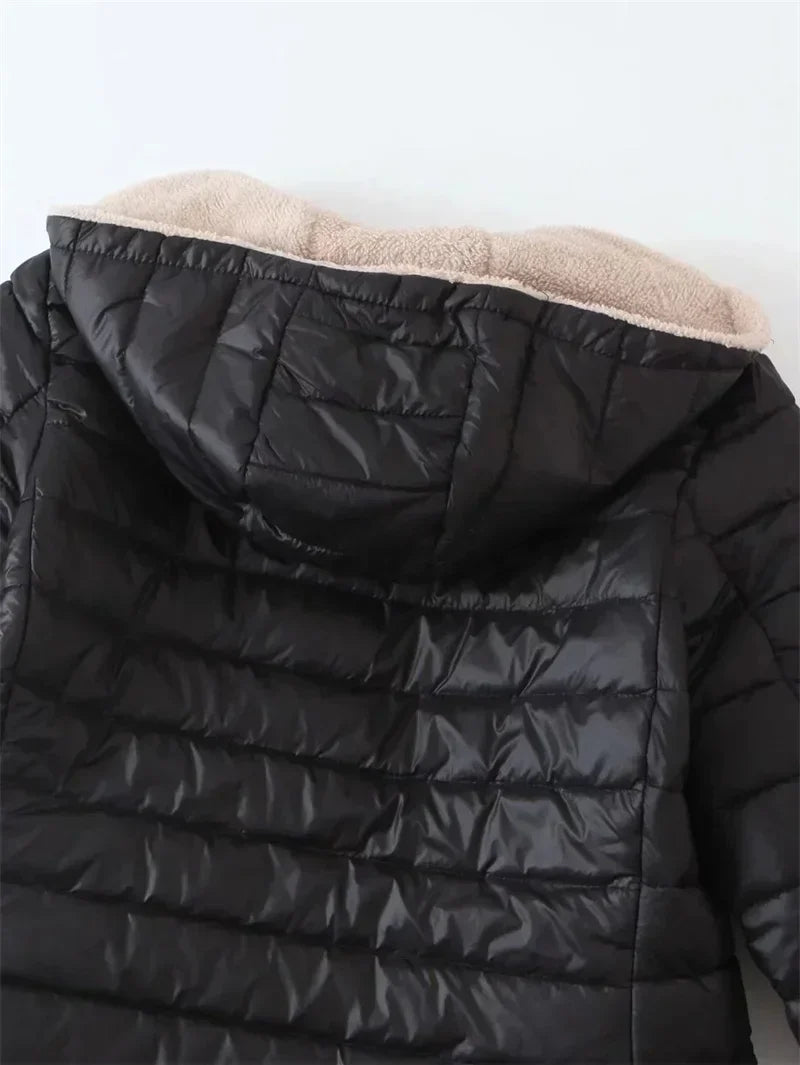 Veste Doudoune Ample Pour Femme Avec Capuche | Décontractée