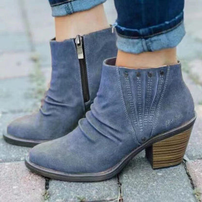 Bottes Pour Femme Avec Fermeture Éclair | Talons Bloc