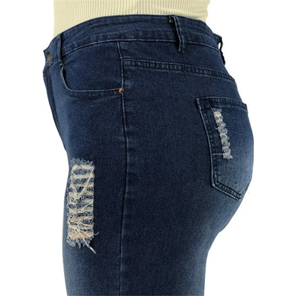 Jeans Extensibles Grandes Tailles Pour Femme | Avec Fermeture Éclair