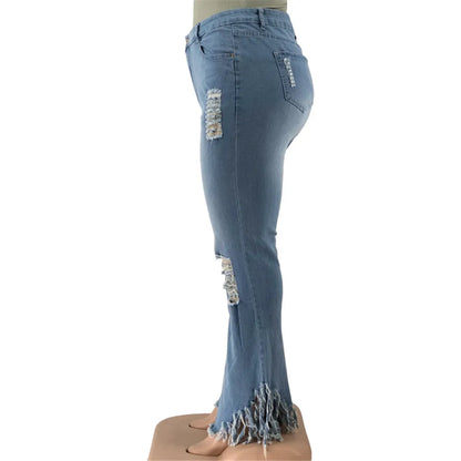 Jeans Extensibles Grandes Tailles Pour Femme | Avec Fermeture Éclair