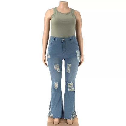 Jeans Extensibles Grandes Tailles Pour Femme | Avec Fermeture Éclair