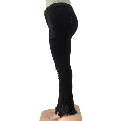 Jeans Extensibles Grandes Tailles Pour Femme | Avec Fermeture Éclair