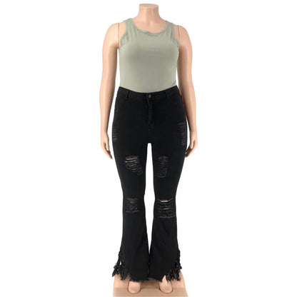 Jeans Extensibles Grandes Tailles Pour Femme | Avec Fermeture Éclair