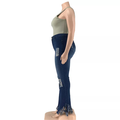 Jeans Extensibles Grandes Tailles Pour Femme | Avec Fermeture Éclair