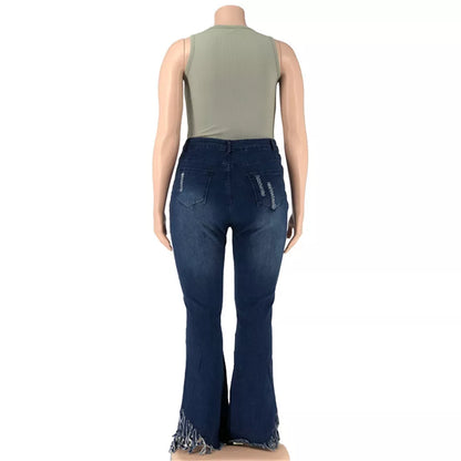 Jeans Extensibles Grandes Tailles Pour Femme | Avec Fermeture Éclair