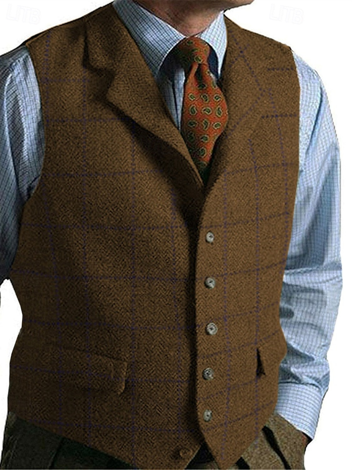 Gilet À Carreaux Pour Homme | Sans Manches