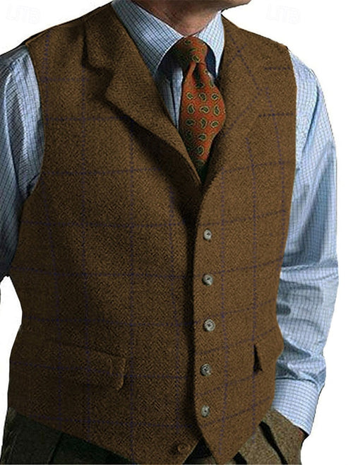 Gilet À Carreaux Pour Homme | Sans Manches